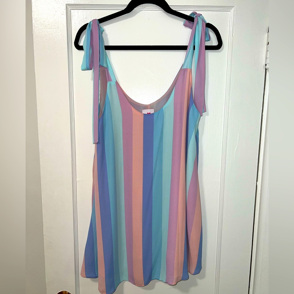 Buddy Love Pastel Striped Mini Dress